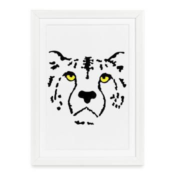 cheetah - Framed poster (27 × 37 cm) - white - Front