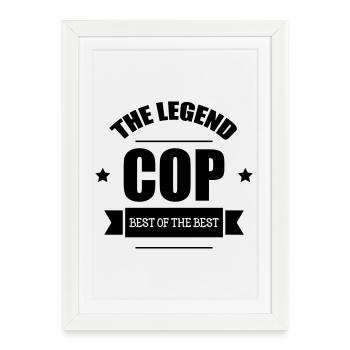 Police - Affiche encadrée (27 × 37 cm) - blanc - Devant
