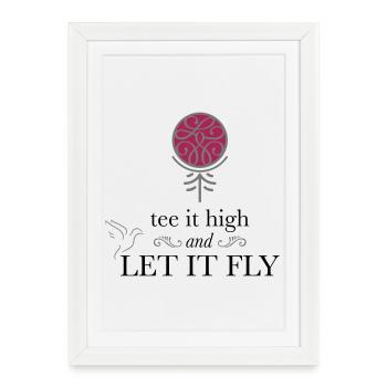 Style de vie golf - Affiche encadrée (27 × 37 cm) - blanc - Devant