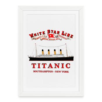 TITANIC CREATION Louis RUNEMBERG © Adagp - Affiche encadrée (27 × 37 cm) - blanc - Devant