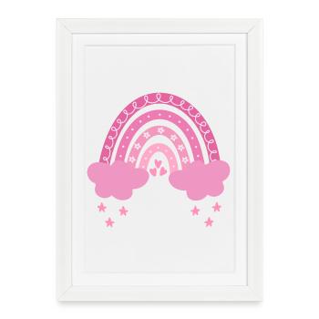 Boho Rainbow - Framed poster (27 × 37 cm) - white - Front
