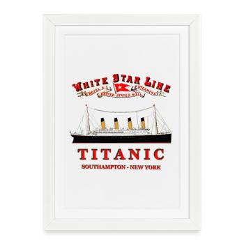 TITANIC CREATION Louis RUNEMBERG © Adagp - Affiche encadrée (27 × 37 cm) - blanc - Devant