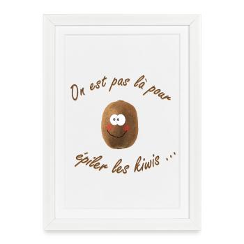 kiwi - Affiche encadrée (27 × 37 cm) - blanc - Devant