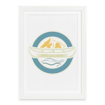 Canoë Canoéiste Canoéiste Canoéiste - Affiche encadrée (27 × 37 cm) - blanc - Devant