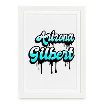 Motif Gilbert Arizona - Affiche encadrée (27 × 37 cm) - blanc - Devant