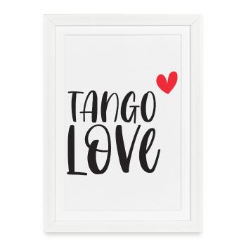 Tango Love! Danseur danse danse couple cadeau - Affiche encadrée (27 × 37 cm) - blanc - Devant