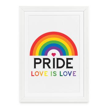 Pride - Love is Love. - Framed poster (27 × 37 cm) - white - Front