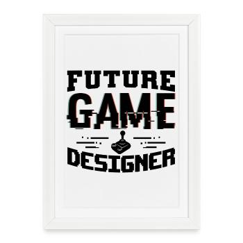 Game Designer - Framed poster (27 × 37 cm) - white - Front