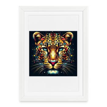 Leopard - Framed poster (27 × 37 cm) - white - Front