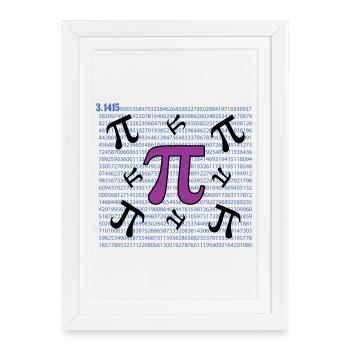 Pi Day - Happy Pi Day - Framed poster (27 × 37 cm) - white - Front