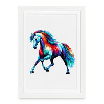 Horse - Framed poster (27 × 37 cm) - white - Front