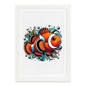 Clownfish - Framed poster (27 × 37 cm) - white - Front