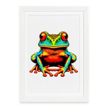 Frog - Framed poster (27 × 37 cm) - white - Front