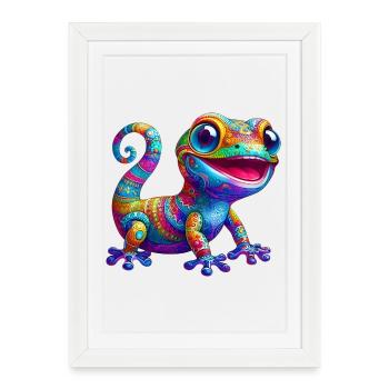 Gecko - Framed poster (27 × 37 cm) - white - Front