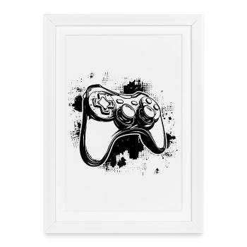 Game Controllers - Framed poster (27 × 37 cm) - white - Front