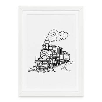 Railway Drawing - Framed poster (27 × 37 cm) - white - Front
