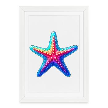 Étoile de mer - Affiche encadrée (27 × 37 cm) - blanc - Devant