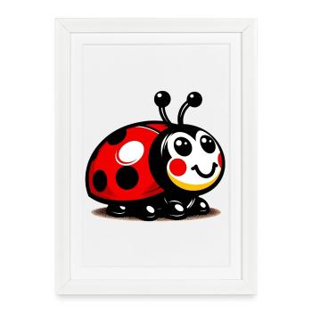 Ladybird - Framed poster (27 × 37 cm) - white - Front