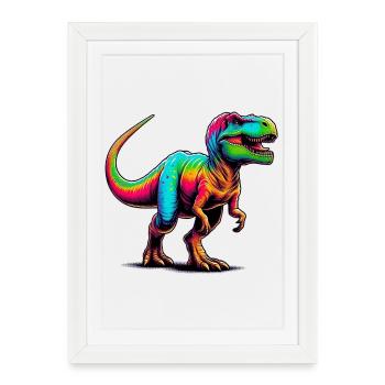Dinosaure - Affiche encadrée (27 × 37 cm) - blanc - Devant