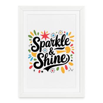 Éclat et brillance - Affiche encadrée (27 × 37 cm) - blanc - Devant