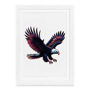 Aigle - Affiche encadrée (27 × 37 cm) - blanc - Devant