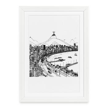 RIO DE JANEIRO - Framed poster (27 × 37 cm) - white - Front