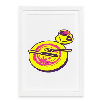 It was delicious! Lifestyle perfect as a motif - Framed poster (27 × 37 cm) - white - Front