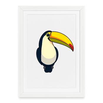 Toucan bird - Framed poster (27 × 37 cm) - white - Front