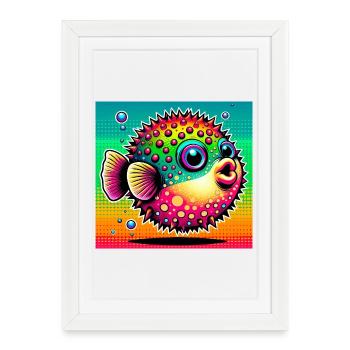 Blowfish - Affiche encadrée (27 × 37 cm) - blanc - Devant