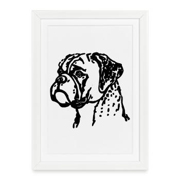 boxer shorts - Framed poster (27 × 37 cm) - white - Front