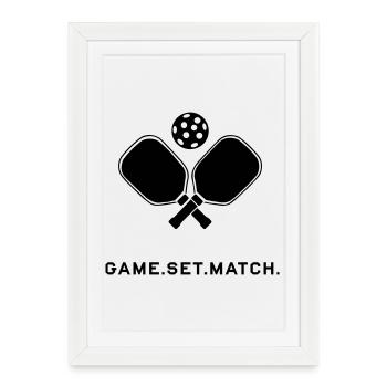 Pickleball - Affiche encadrée (27 × 37 cm) - blanc - Devant