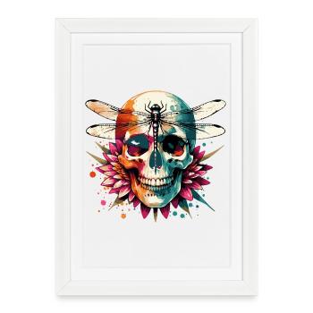 Crâne mystique - Affiche encadrée (27 × 37 cm) - blanc - Devant