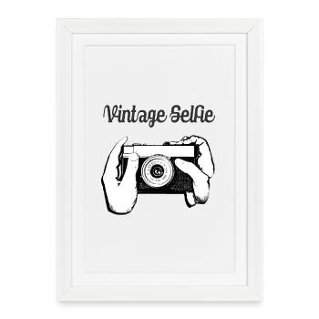 Vintage Selfie Camera - Affiche encadrée (27 × 37 cm) - blanc - Devant