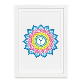 Mandala Y Arc in the Sun - Framed poster (27 × 37 cm) - white - Front