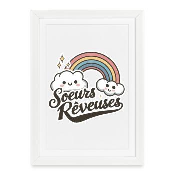 Miss Dreamer Sweet and Poetic Child Design - Framed poster (27 × 37 cm) - white - Front