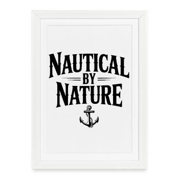 Nautique par nature - Affiche encadrée (27 × 37 cm) - blanc - Devant