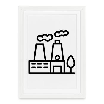 Eco-friendly factory - Framed poster (27 × 37 cm) - white - Front