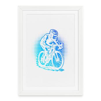Attention road bike fans, simple statement - Framed poster (27 × 37 cm) - white - Front