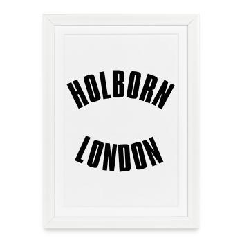 Emblème Holborn London - Affiche encadrée (27 × 37 cm) - blanc - Devant