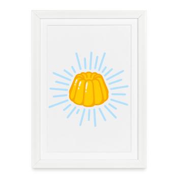 pudding - Affiche encadrée (27 × 37 cm) - blanc - Devant