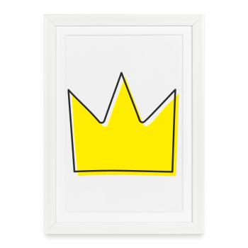 Illustration de la couronne - Affiche encadrée (27 × 37 cm) - blanc - Devant