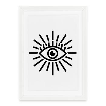 Éclatement de l’œil omniscient - Affiche encadrée (27 × 37 cm) - blanc - Devant