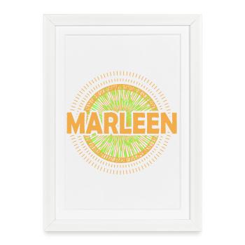 Name Marleen - Framed poster (27 × 37 cm) - white - Front