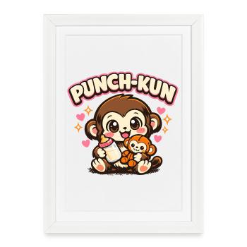 Monkey Punch - Kawaii - Framed poster (27 × 37 cm) - white - Front