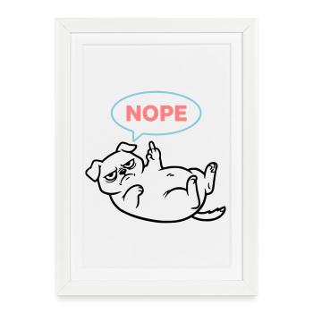 Synopsis coloré de la bande dessinée Pug Dog - Affiche encadrée (27 × 37 cm) - blanc - Devant