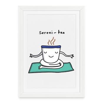 Zen Mug Yoga Calm - Affiche encadrée (27 × 37 cm) - blanc - Devant