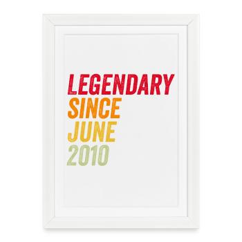 16th birthday 16 years June 2010 - Framed poster (27 × 37 cm) - white - Front