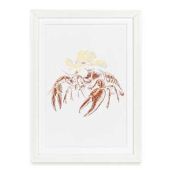 Crawfish Cowboy Cajun Seafood Crawfish Cowbo - Framed poster (27 × 37 cm) - white - Front