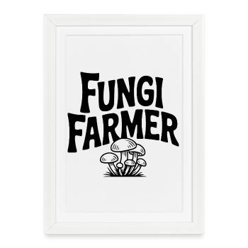Agriculteur de champignons - Affiche encadrée (27 × 37 cm) - blanc - Devant