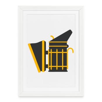 Beekeeper Smoker Smoking Device Beekeeping Beekeeping - Framed poster (27 × 37 cm) - white - Front